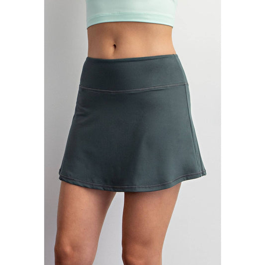 BUTTER SKORT: Smoked Spruce