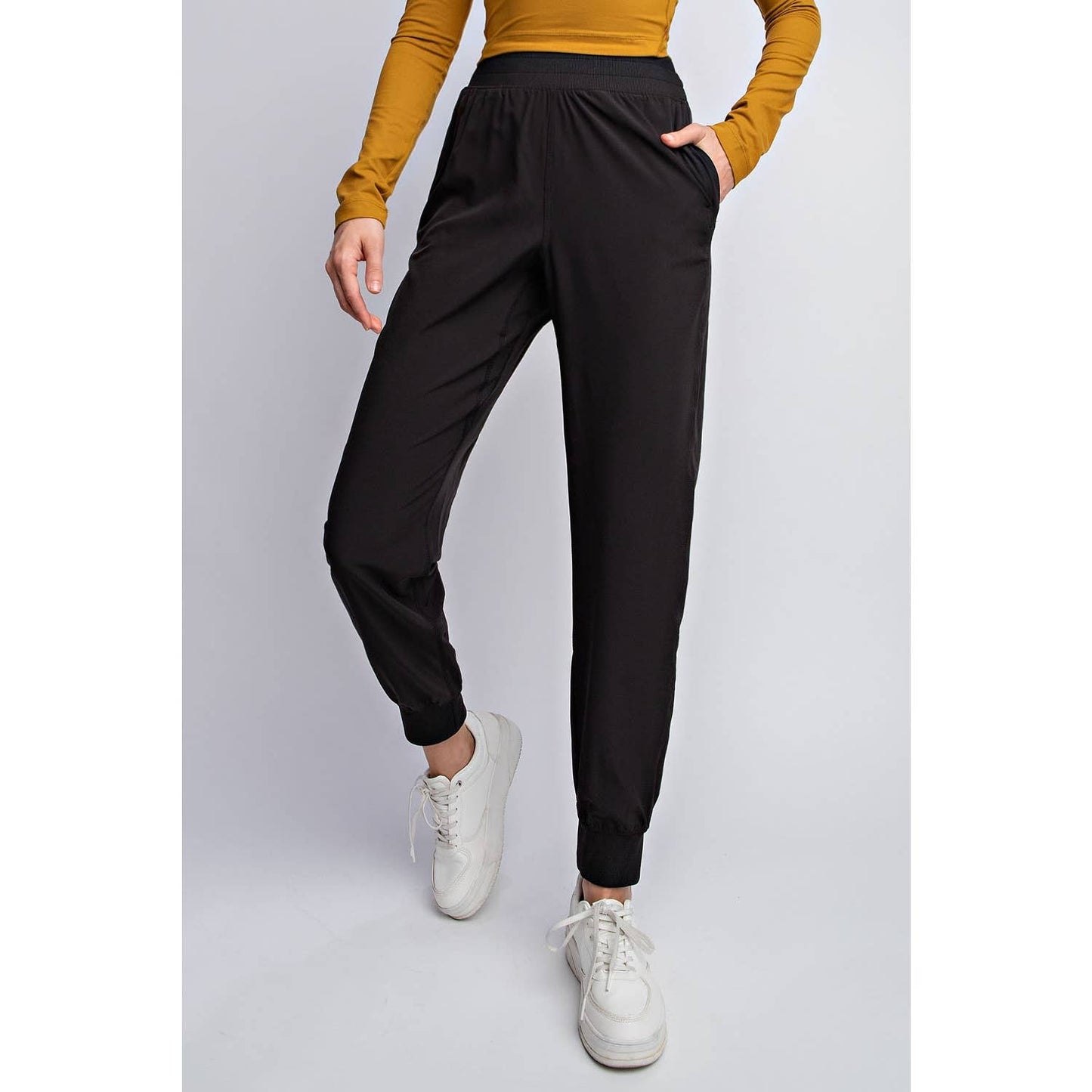 OXFORD ST WOVEN DANCE STUDIO MID RISE JOGGER PANTS