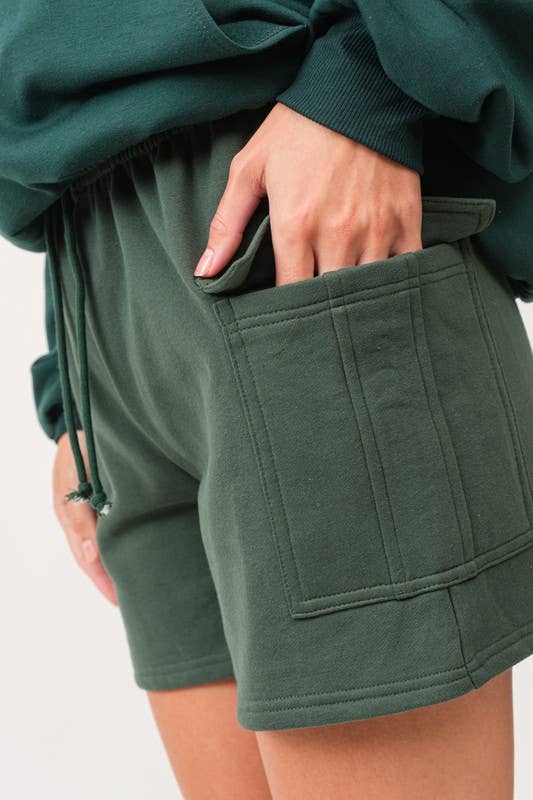 Itzel Terry Fleece Cargo Sweat shorts