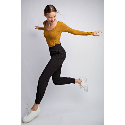 OXFORD ST WOVEN DANCE STUDIO MID RISE JOGGER PANTS